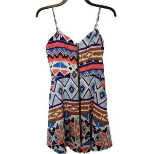 3/$15 Kaitlyn Tribal Print Fit & Flare Dress Size Small